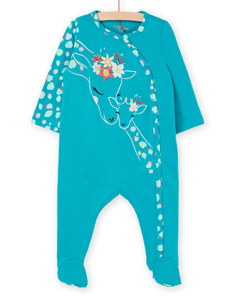 Tutina turchese con motivo giraffe REFIGREMAM / 23SH13H4GRE202