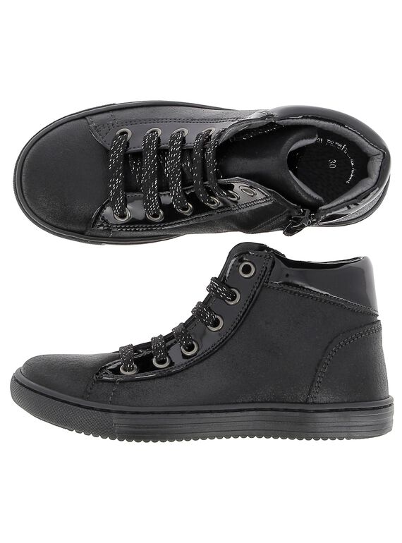 Girls' leather city trainers DFBASROX / 18WK35TFD3F090