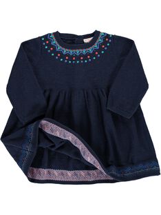 Baby girls' long-sleeved dress DIBLEROB3 / 18WG0993ROBC205