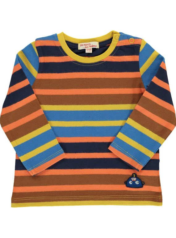 Baby boys' striped T-shirt DUBLETEE3 / 18WG1093TML099