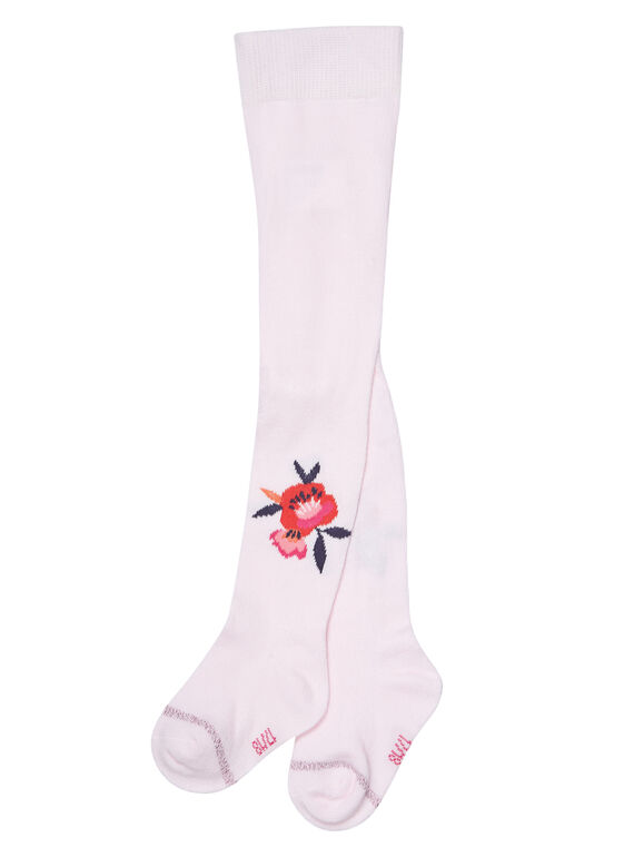 Collant neonata rosa chiaro con motivo fiore sul lato JYIVICOL1 / 20SI09D1COLD310