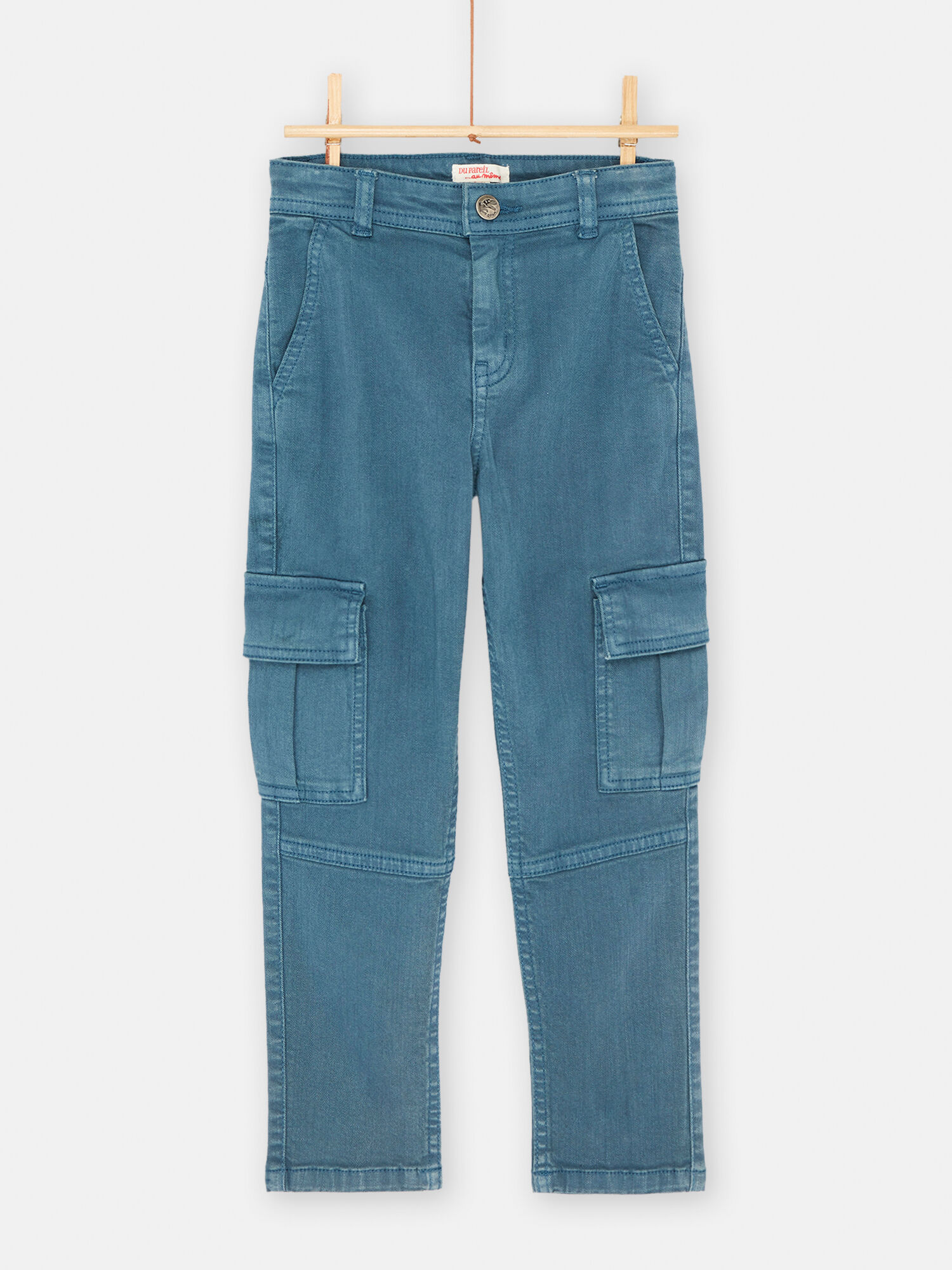 Pantaloni cargo blu bambino acquisto online Pantaloni Jeans DPAM