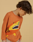 T-shirt ruggine motivo squalo bambino NOVITEE2 / 22S902M1TML408