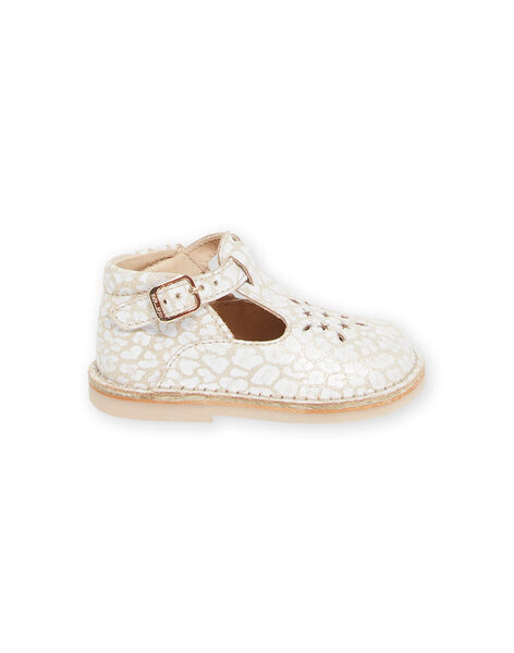 Scarpe baby dorate con stampa fantasia neonata NISALDORINE / 22KK3732D13954