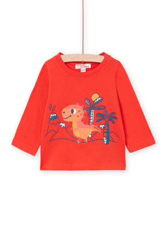 T-shirt maniche lunghe rossa PUPRITEE3 / 22WG10P1TMLE405