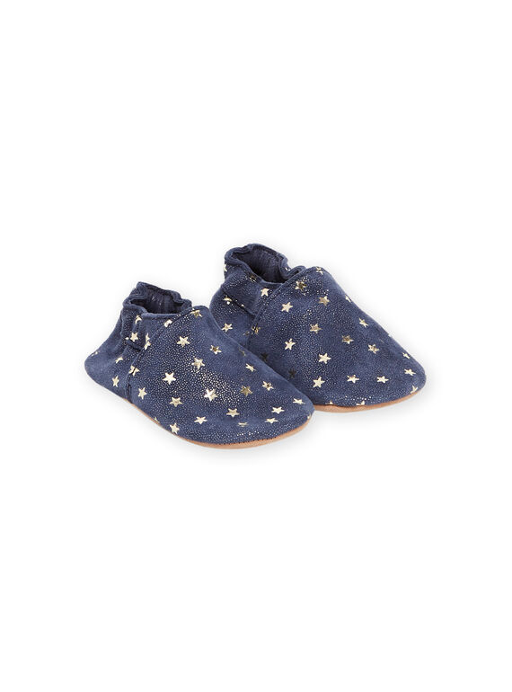 Babbucce pelle morbida blu stampa stelle neonata MICHOETOILE / 21XK3722D3SC201