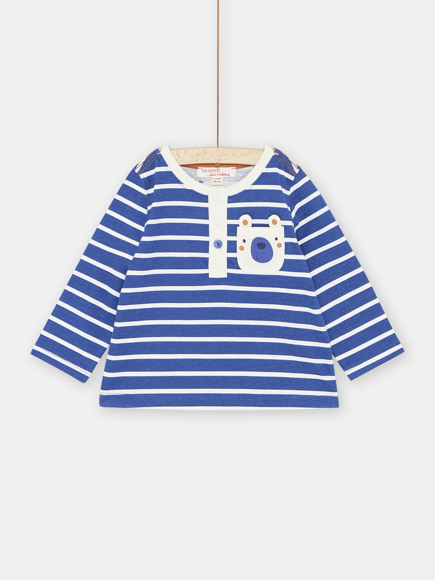 T shirt a righe bianche e blu on sale