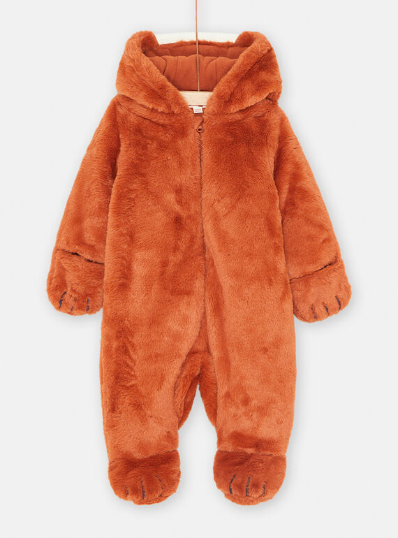 Tutina imbottita rosso mattone morbido e comfort neonato SUGROPIL / 23WG10D2PIL403