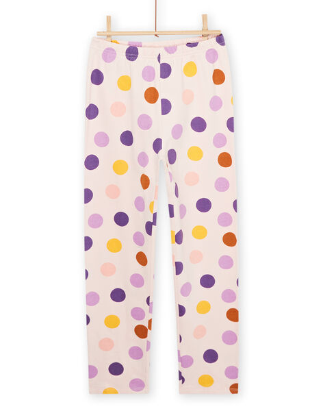 Pigiama rosa cipria con motivi giraffe e a pois REFAPYJGIR / 23SH1154PYJD327