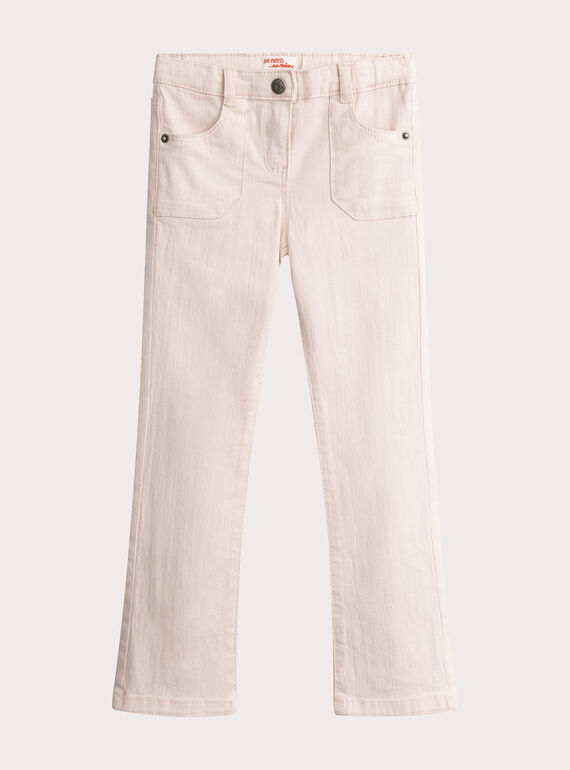 Jeans in denim rosa taglio flare per ragazza  VAJOPANT1 / 24W901J2PAND329