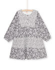 Abito a maniche lunghe con stampa a fiori PAREROB1 / 22W901T3ROBJ901