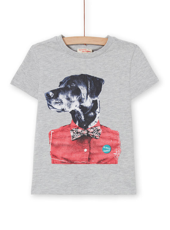 T-shirt grigio melange - maniche corte - Bambino LOJOTI2 / 21S90233TMCJ922