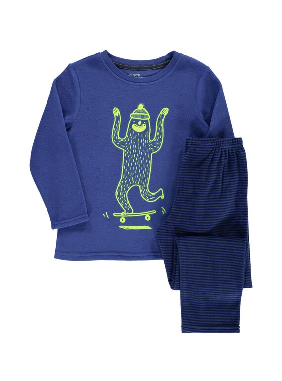 Boys' velour pyjamas BGPYJPARTB / 17WH12KDPYJ217