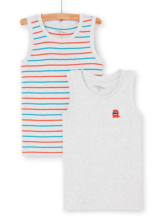 Set 2 canottiere grigio melange e rosso bambino LEGODELMON / 21SH1222HLIJ920