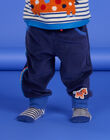 Pantaloni blu majorelle con motivo zebra RUNAUPAN3 / 23SG10N3PANC231