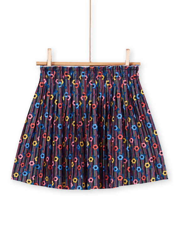 Gonna rosa e blu con stampa a fiori bambina LAHAJUP / 21S901X1JUP070
