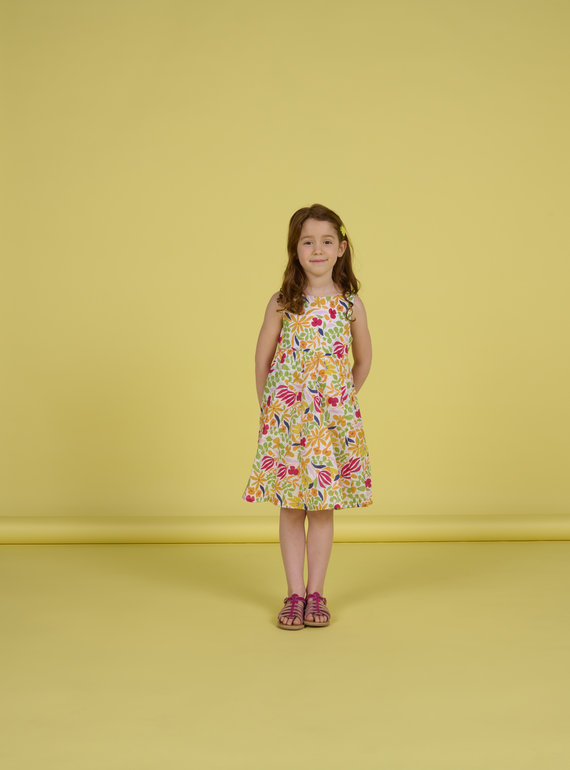 Abito multicolore bambina NAHOROB1 / 22S901T3ROB000