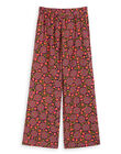 Pantaloni taglio morbido navy e giallo con stampa a fiori donna LAMUMPANT / 21S993Z1PANC211
