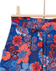 Shorts con stampa a fiori blu bambina NASANSHORT2 / 22S901S2SHO707