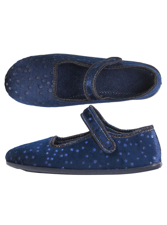 Babbucce made in France velluto glitter navy bambina GFBALPOIS / 19WK35Z6D07070