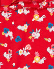 Salopette rossa e bianca con stampa a fiori neonata LIHACOMB / 21SG09X2CBL505