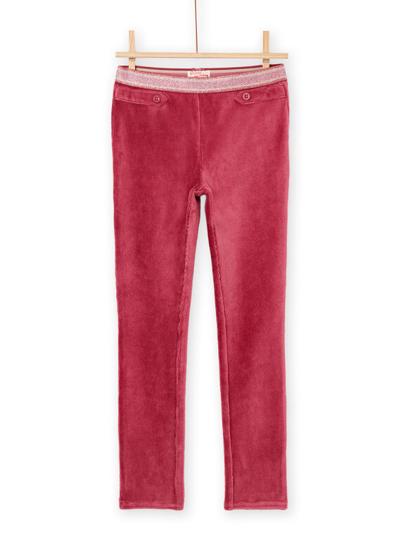 Pantaloni taglio morbido in velluto rosa PAJOMIL4 / 22W901D5PAN718