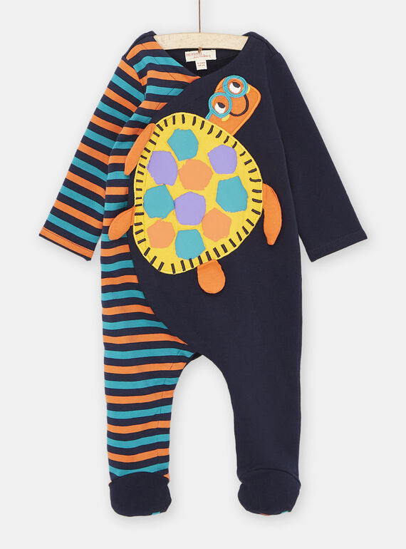 Tutina blu scuro con patch tartaruga neonato SEGAGRETOR / 23WH1434GREC234