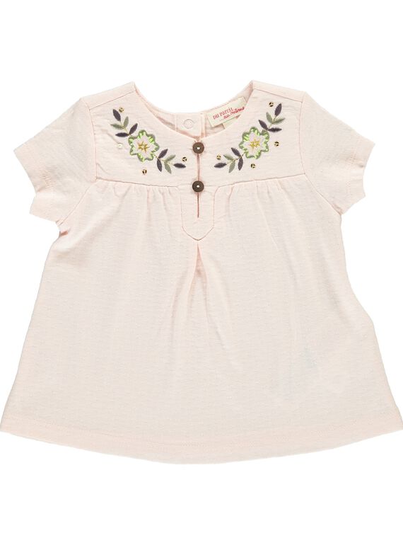 Baby girls' short-sleeved T-shirt CICETI / 18SG09M1TMC307