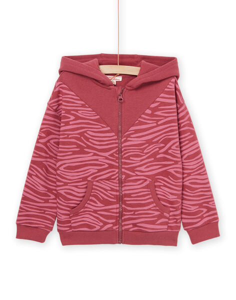 Cardigan con cappuccio con stampa zebra PAJOHAUJOG4 / 22W901D6JGH718