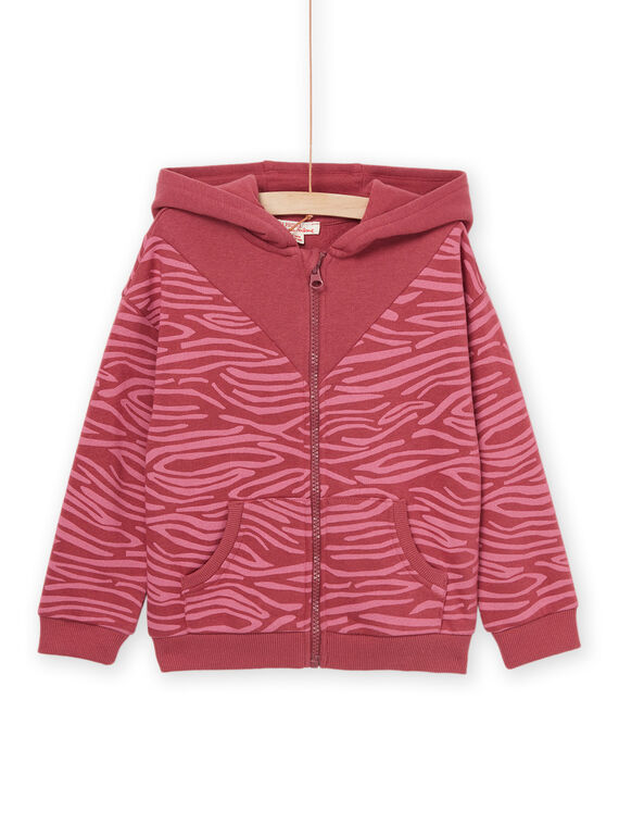 Cardigan con cappuccio con stampa zebra PAJOHAUJOG4 / 22W901D6JGH718
