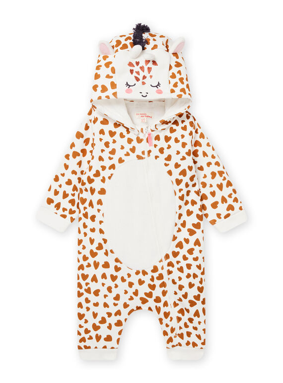 Pigiama motivo giraffa ecrù neonata NEFISURGIR / 22SH13E1SPY001