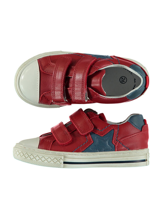 Sneakers da città bicolore in pelle bambino FGBASSTAR / 19SK3635D3F050