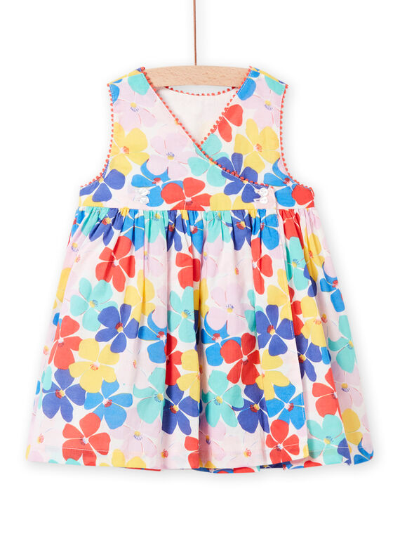 Abito senza maniche con stampa a fiori colorata neonata NILUROB1 / 22SG09P4ROB001
