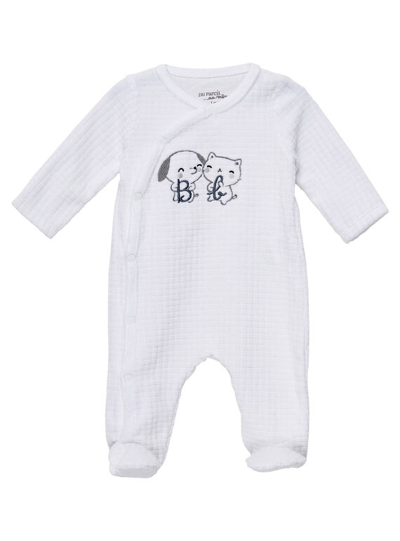 Tutina in velluto apertura sul davanti nascita unisex JOU1GRE4 / 20SF05J1GRE000