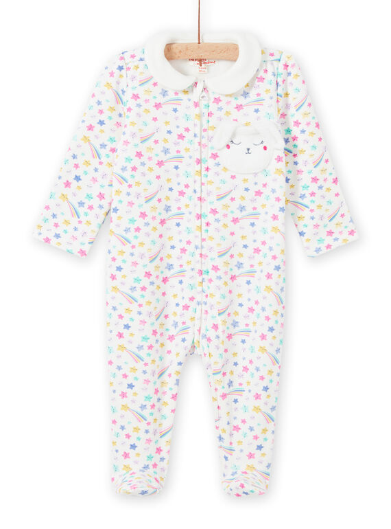Tutina stampa fantasia collo Peter Pan neonata MEFIGRENUI / 21WH1395GRE001