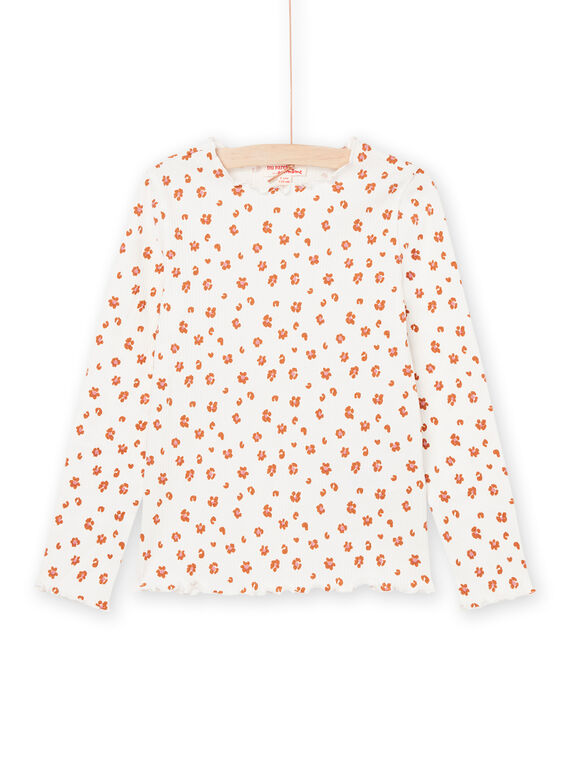 T-shirt maniche lunghe ecrù a coste PAJOUTEE2 / 22W901B9TML001