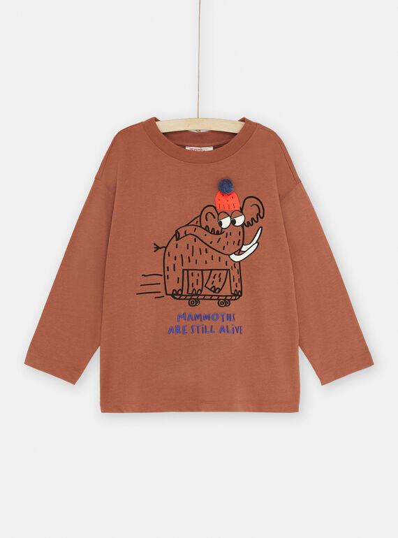 T-shirt moka con motivo mammut SOCOUTEE1 / 23W902L4TML817