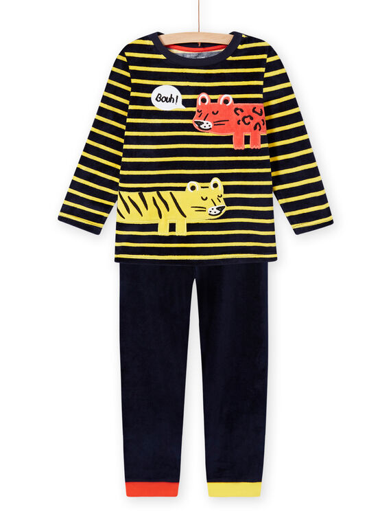 Set pigiama motivi animali in velluto bambino MEGOPYJRAY / 21WH1291PYJ705