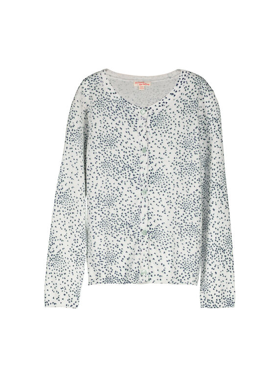 Cardigan in maglia fantasia bambina FANECAR2 / 19S901B2CAR099