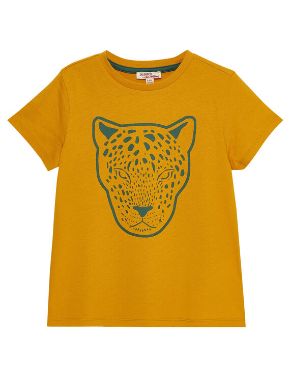 T-shirt bambino maniche corte gialla pantera JODUTI3 / 20S902O4TMC109
