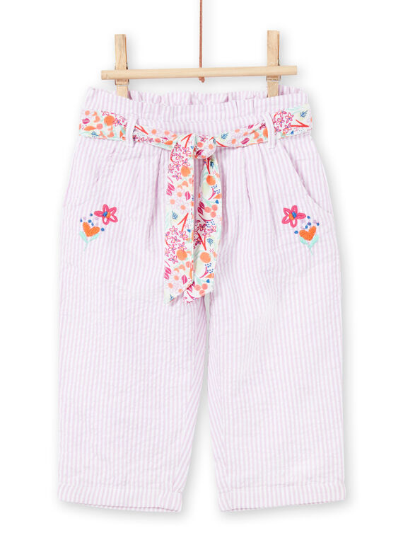 Pantaloni a righe e ricami neonata LIVIPAN / 21SG09U1PAN320
