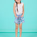 Shorts blu e rosa bambina