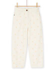 Pantaloni beige con stampa ciliegia RADAYPANT1 / 23S901M2PAN003