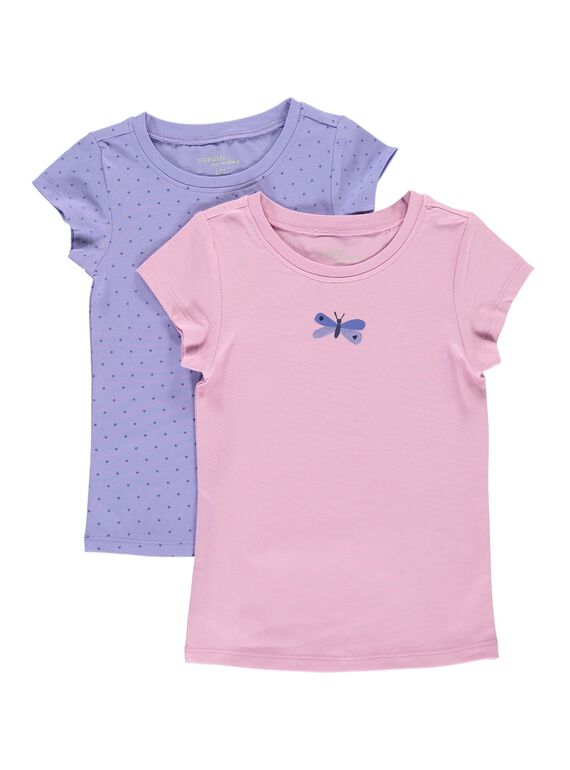 Pack of girls' T-shirts. CEFATELLAV / 18SH11T1HLIH700