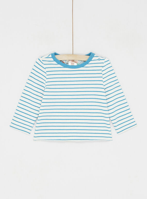 T-shirt double face turchese a maniche lunghe SULINTEE2 / 23WG10H3TML202