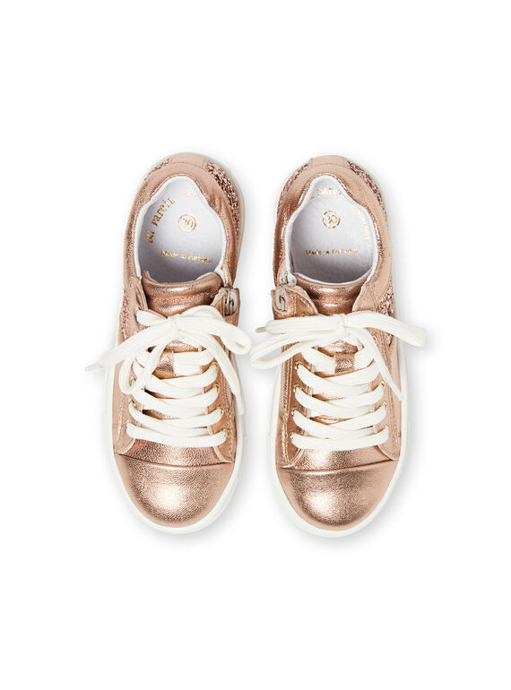 Sneakers dorato rosa bambina LFBASGOLD / 21KK3533D3FK009