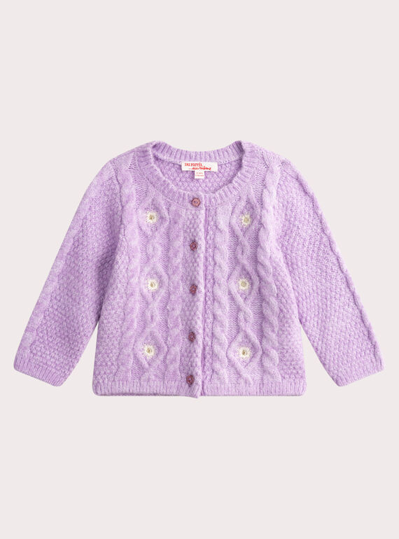 Cardigan lavanda per neonata VIPERCAR / 24WG09R1CARH706