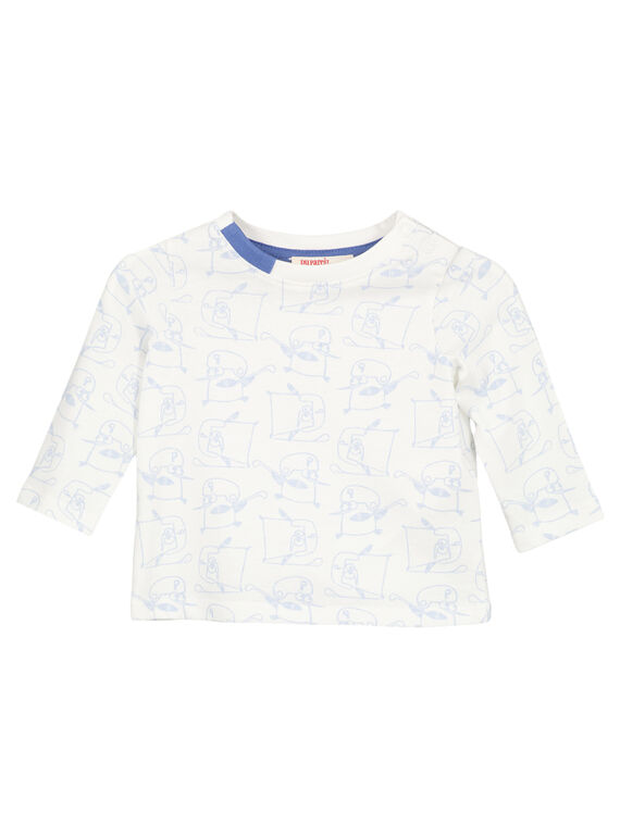T-shirt maniche lunghe in jersey neonato GUBLATEE2 / 19WG10S2TML001