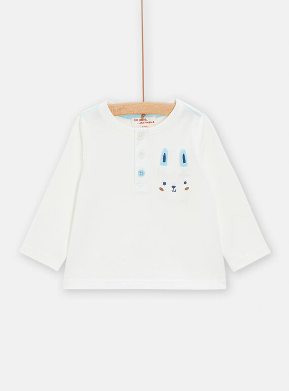 T-shirt bianca neonato TUJOTUN1 / 24SG10B2TML001