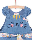 Salopette corta in denim con cintura amovibile PICISAC / 22WG09M1SALP274